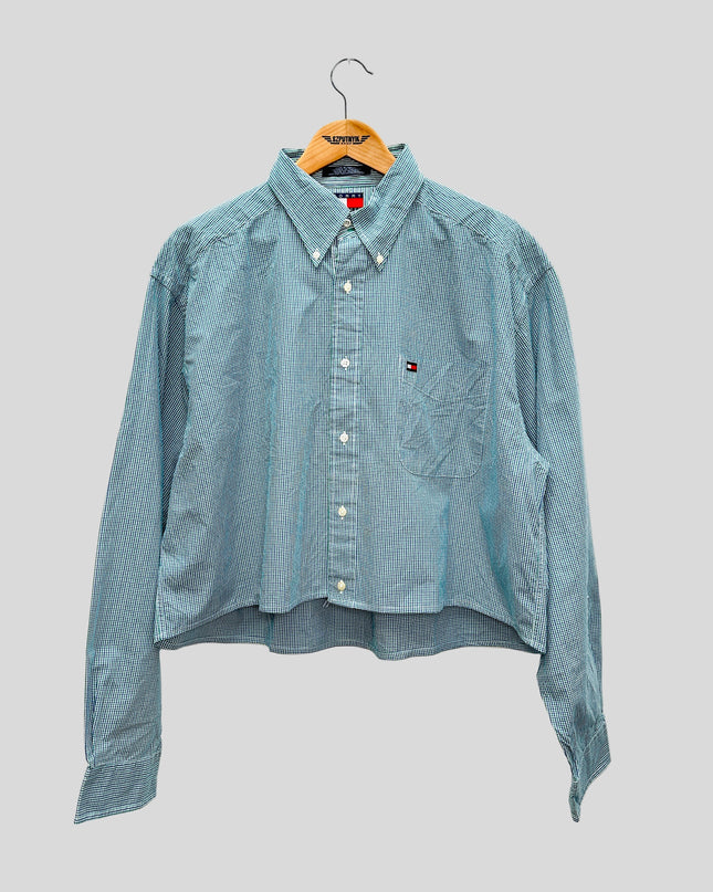 Chemise vintage retravaillée - Courte à carreaux II