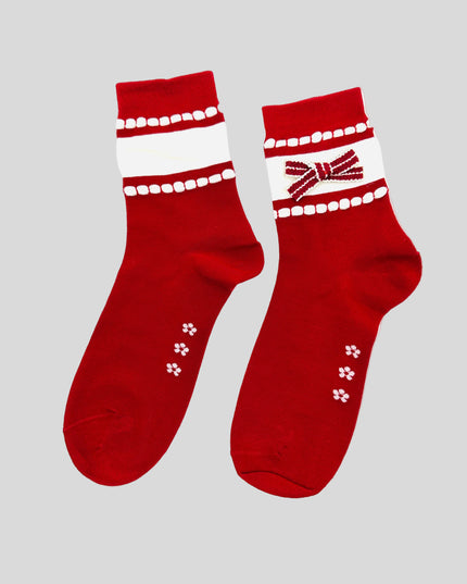 Chaussettes - Joli motif rouge II - Accessoire festif