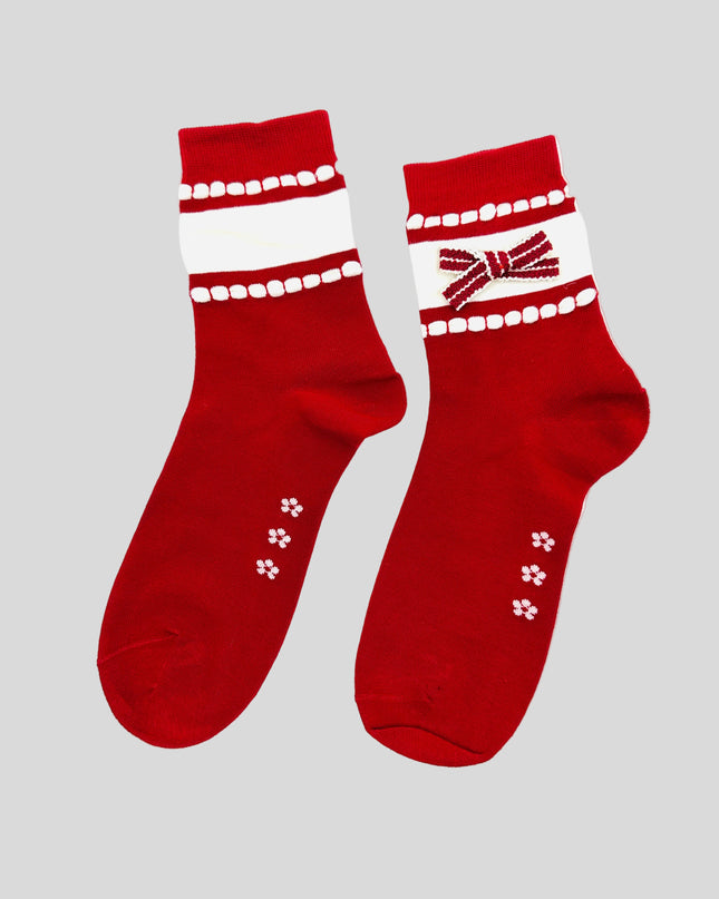 Chaussettes - Joli motif rouge II - Accessoire festif