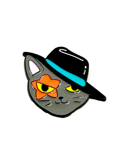 Broche Chat Étoile - Accessoire Céleste pour les Passionnés de Chats