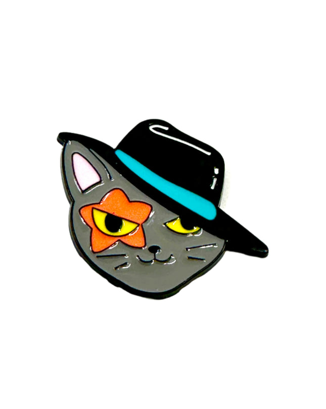 Broche Chat Étoile - Accessoire Céleste pour les Passionnés de Chats