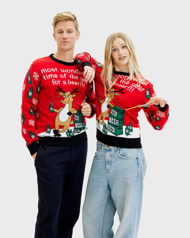 Pull de Noël réversible pour femme Most Wonderful Time