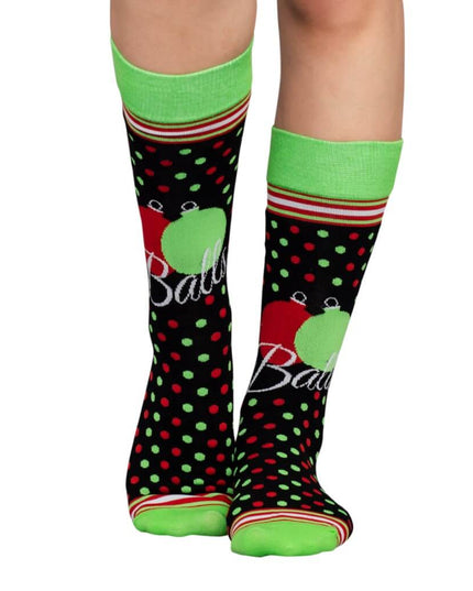 Chaussettes de Noël moches à motifs de boules pour adultes