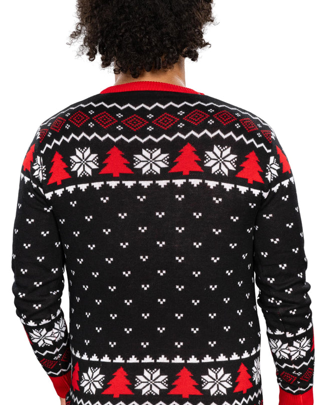 Demandez-moi des infos sur mon pull de Noël déguisé en ninja