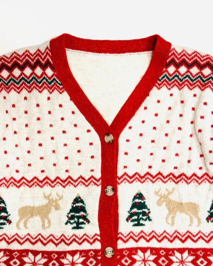 Pull de Noël vintage - Gilet douillet | Mots-clés : Noël