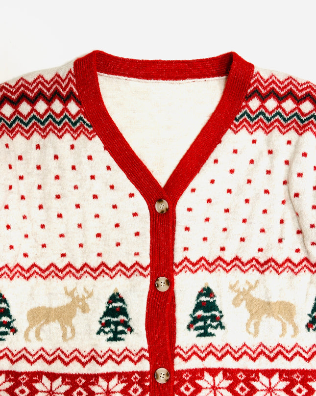 Pull de Noël vintage - Gilet douillet | Mots-clés : Noël