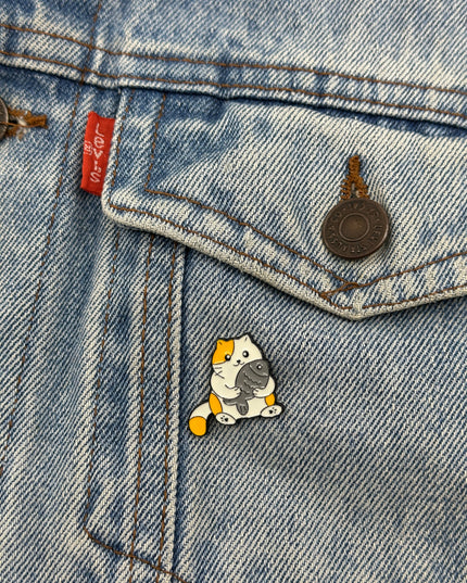 Broche Poisson Chat II - Accessoire amusant pour les amoureux des chats