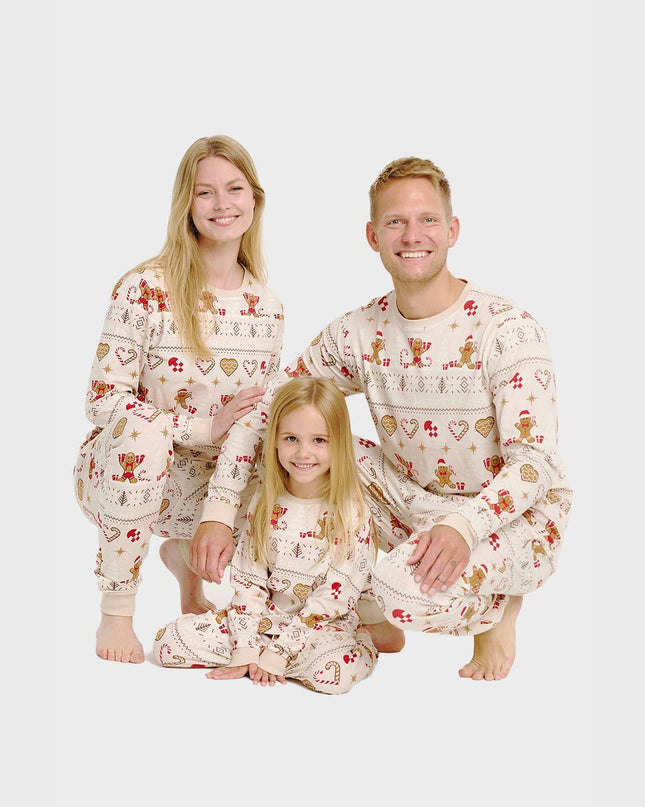 Pyjama de Noël beige pour enfants - Style familial