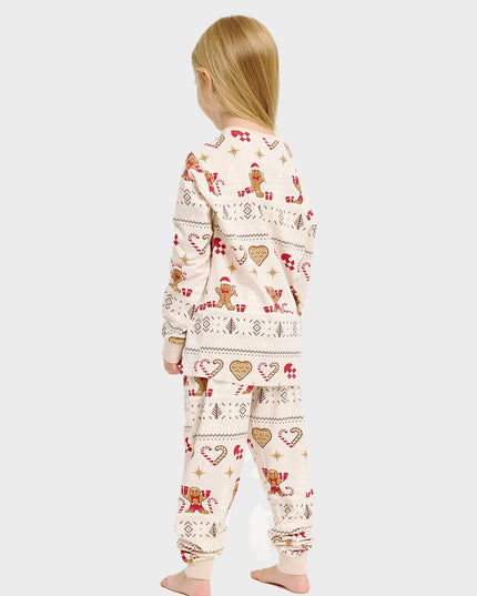 Pyjama de Noël beige pour enfants - Style familial