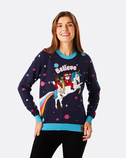 Pull de Noël Believe pour femmes