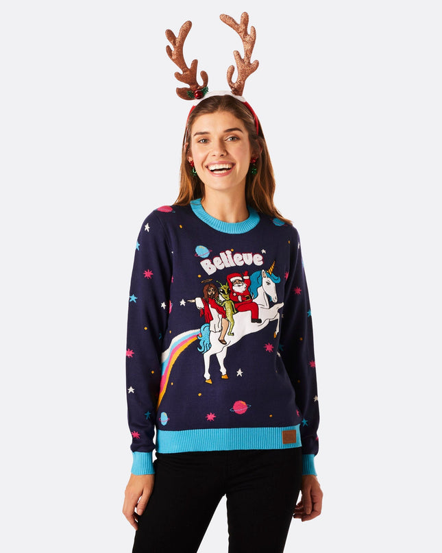 Pull de Noël Believe pour femmes