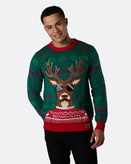 Pull de Noël Brewdolph pour homme, idéal pour les fêtes !
