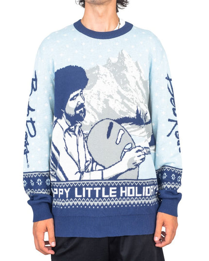 Pull Bob Ross « Joyeuses fêtes »