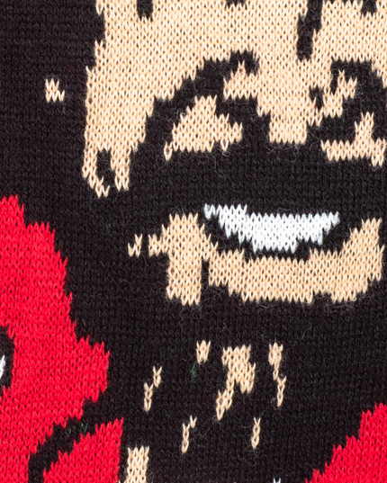 Pull Bob Ross « Petits sapins de Noël joyeux »