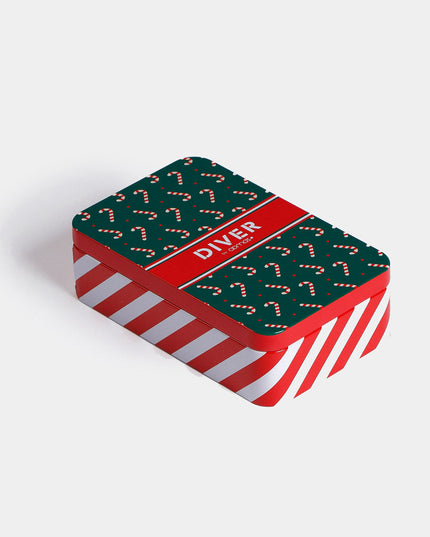 Boxer vert de Noël pour homme avec cannes de Noël + coffret cadeau