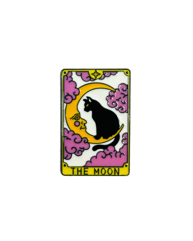 Broche Tarot Chat | La Lune | Accessoires d'Halloween