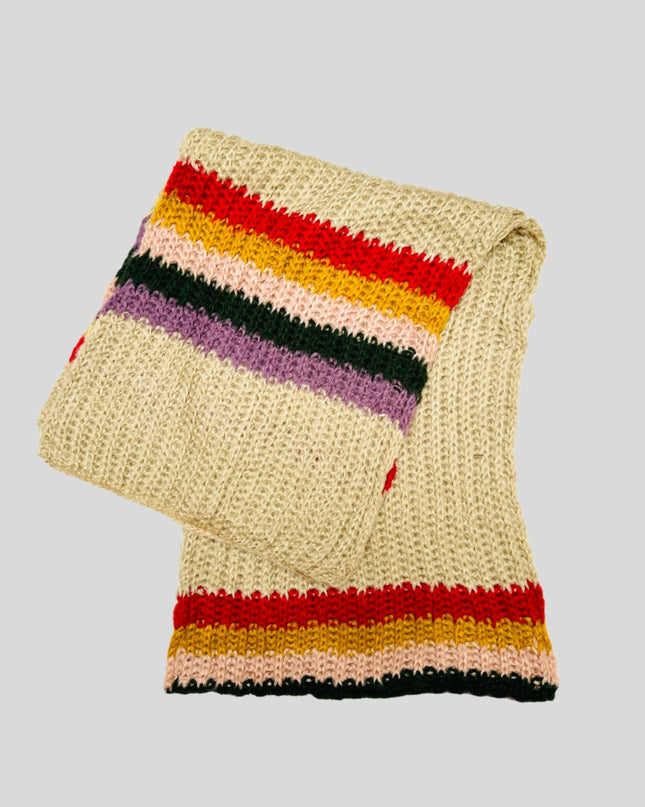 Écharpe tricotée beige Accessoires pour tous