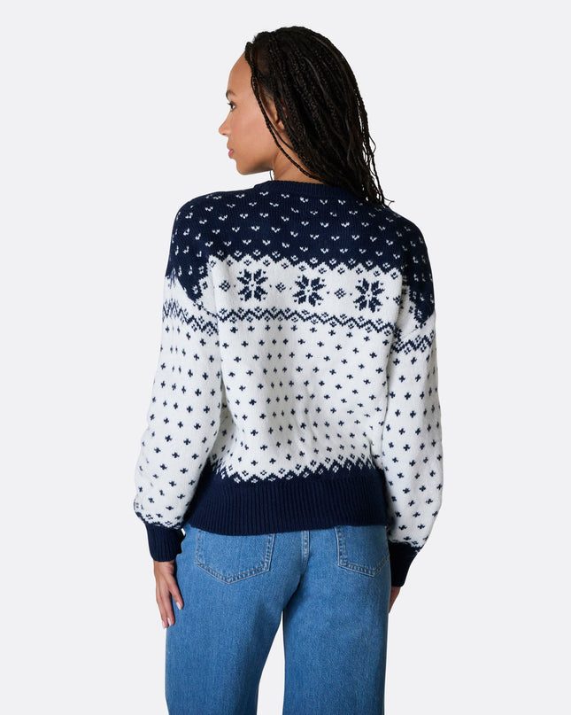 Women's Blue Christmas Cardigan