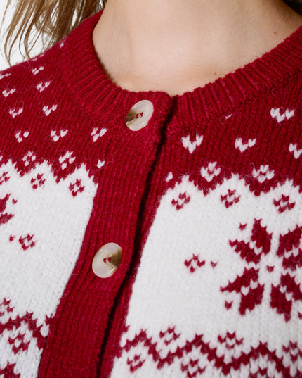 Gilet de Noël rouge pour femme