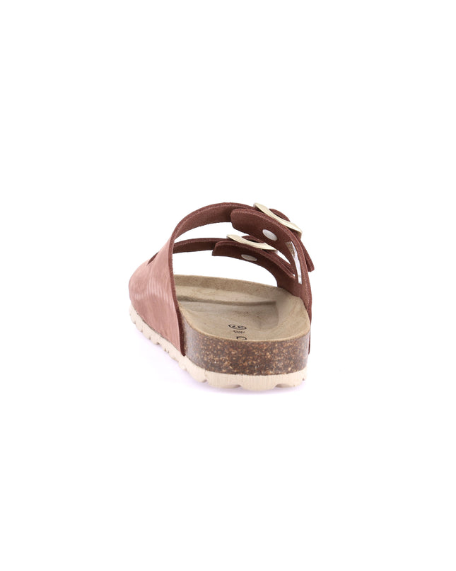 Pantoufles Grünland Rosa Antico à double bride pour femme