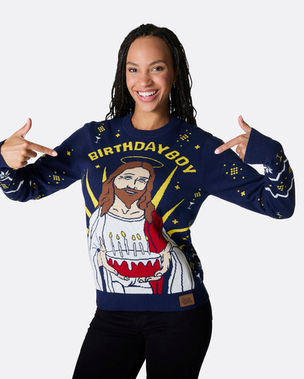 Pull de Noël pour garçon d'anniversaire pour femme