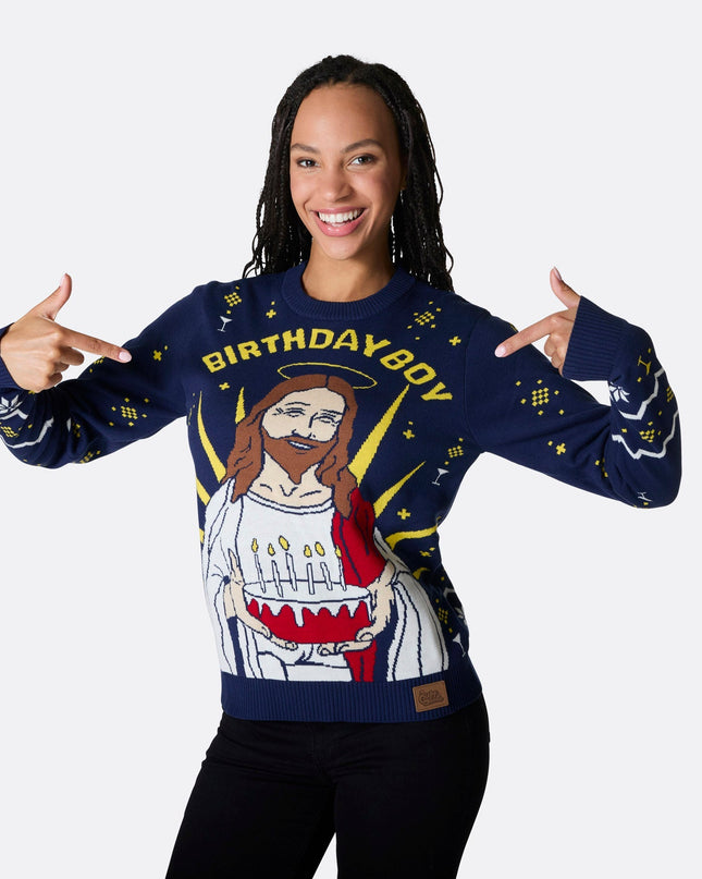 Pull de Noël pour garçon d'anniversaire pour femme