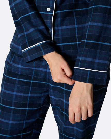 Pyjamas de Noël en flanelle bleue pour toute la famille