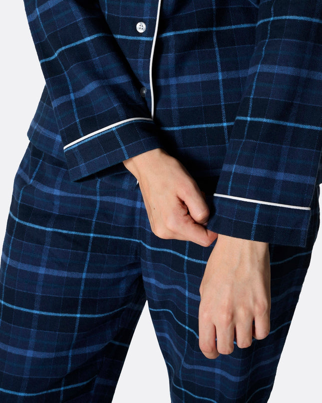 Pyjamas de Noël en flanelle bleue pour toute la famille