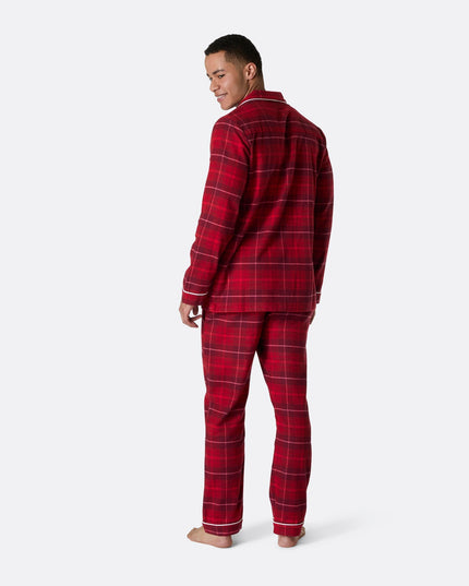 Pyjama de Noël en flanelle rouge pour homme