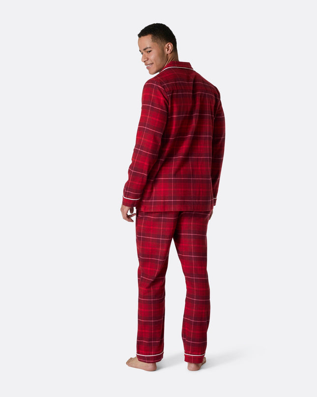 Pyjama de Noël en flanelle rouge pour homme