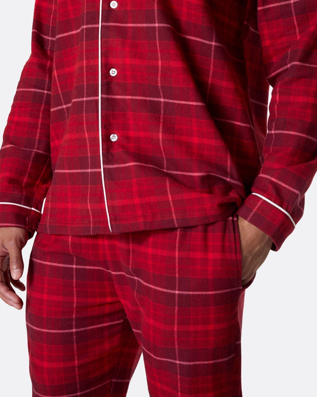 Pyjamas de Noël en flanelle rouge pour toute la famille