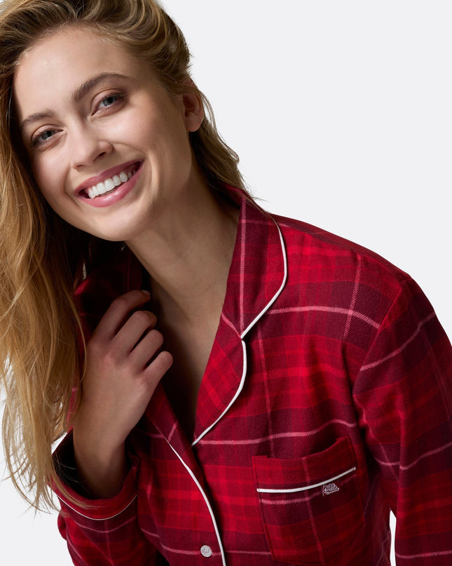 Pyjamas de Noël en flanelle rouge pour toute la famille