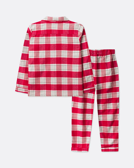 Pyjama de Noël en flanelle rouge pour enfants