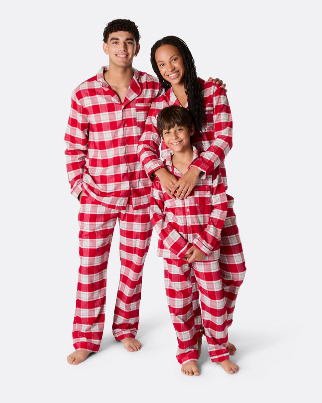 Pyjama de Noël en flanelle rouge pour femmes