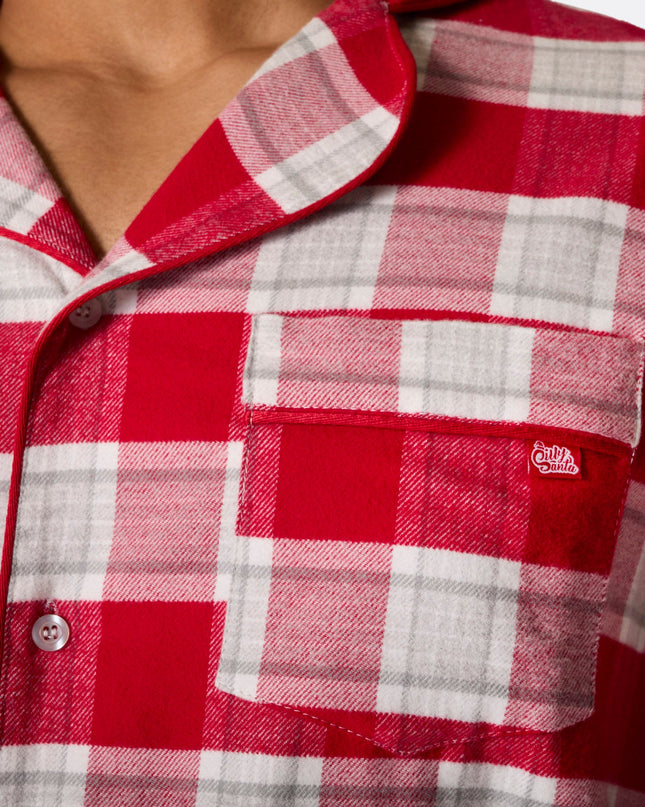 Pyjama de Noël en flanelle rouge pour femmes
