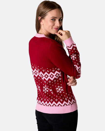 Pull de Noël à motif de rennes pour femmes