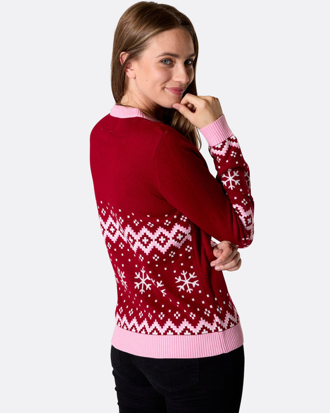 Pull de Noël à motif de rennes pour femmes