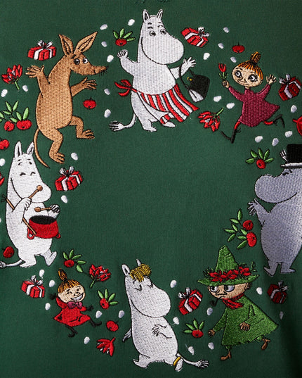 Sweat-shirt de Noël vert Moomin pour homme