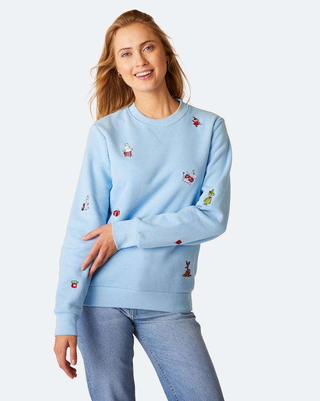 Sweat-shirt de Noël bleu Moomin pour femmes