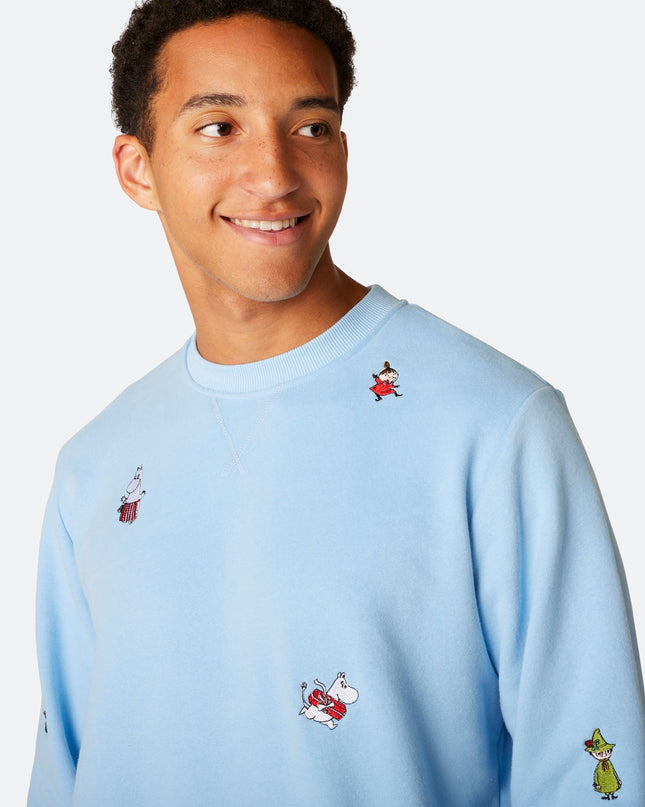 Sweat-shirt de Noël bleu Moomin pour homme