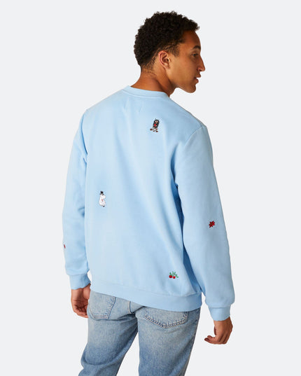 Sweat-shirt de Noël bleu Moomin pour homme