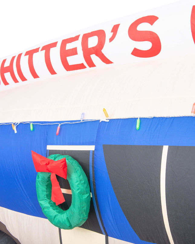 Décoration de Noël gonflable « Le chien qui a les vacances » pour pelouse