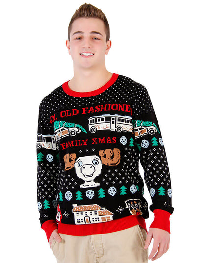 Pull de Noël familial – Un modèle amusant et rétro