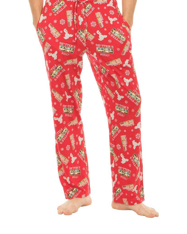 Pantalon de détente rouge intégral pour un confort douillet pendant les vacances de Noël