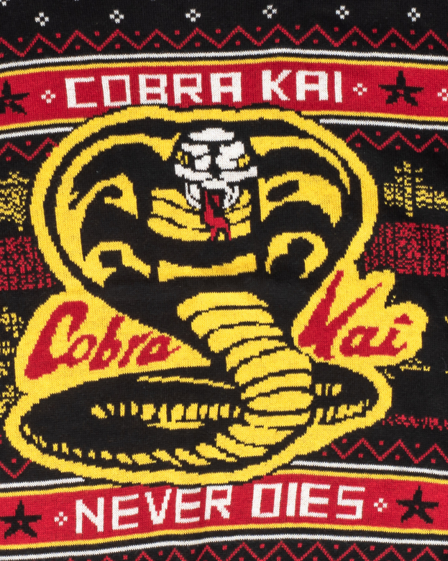 Pull de Noël moche Cobra Kai Never Dies pour les fans
