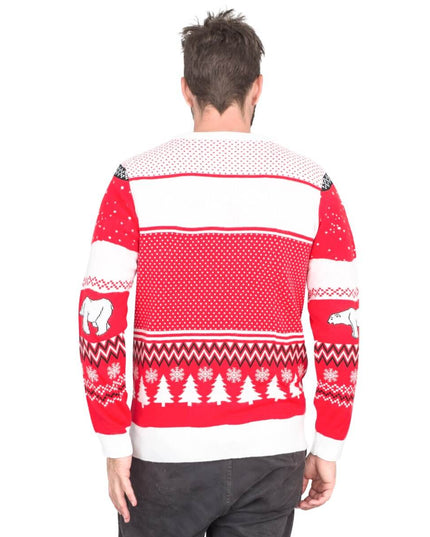 Pull de Noël moche Coca-Cola Ours Polaires Arbres pour hommes