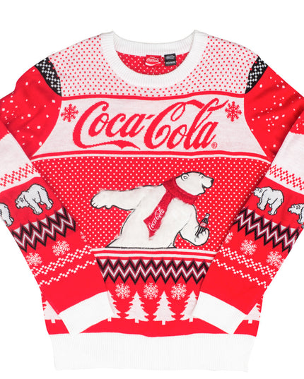 Pull de Noël moche Coca-Cola Ours Polaires Arbres pour hommes