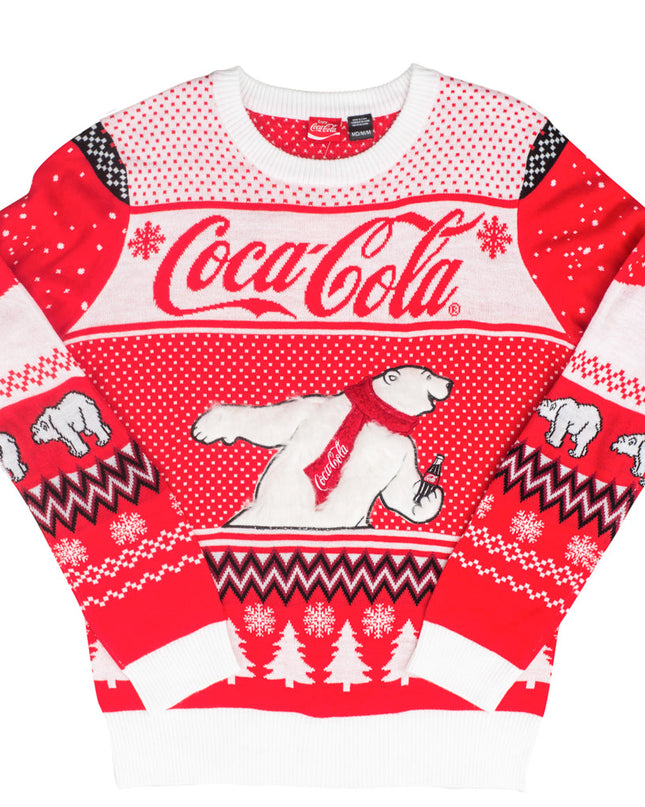 Pull de Noël moche Coca-Cola Ours Polaires Arbres pour hommes