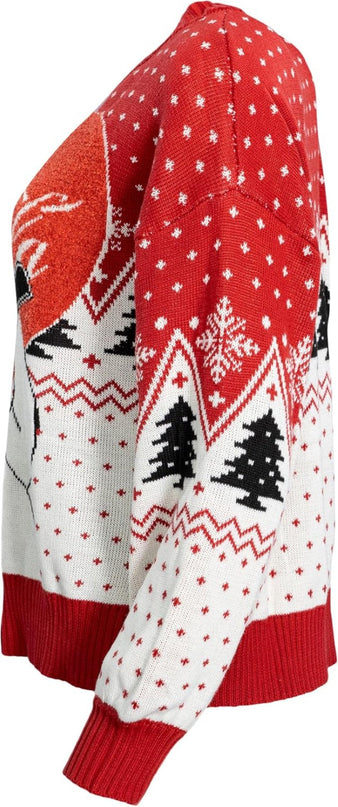 Pull de Noël moche pour femme Coca-Cola avec ours polaire en forme de cœur