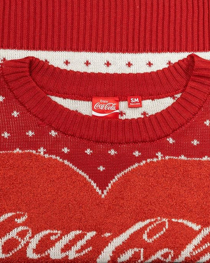 Pull de Noël moche pour femme Coca-Cola avec ours polaire en forme de cœur